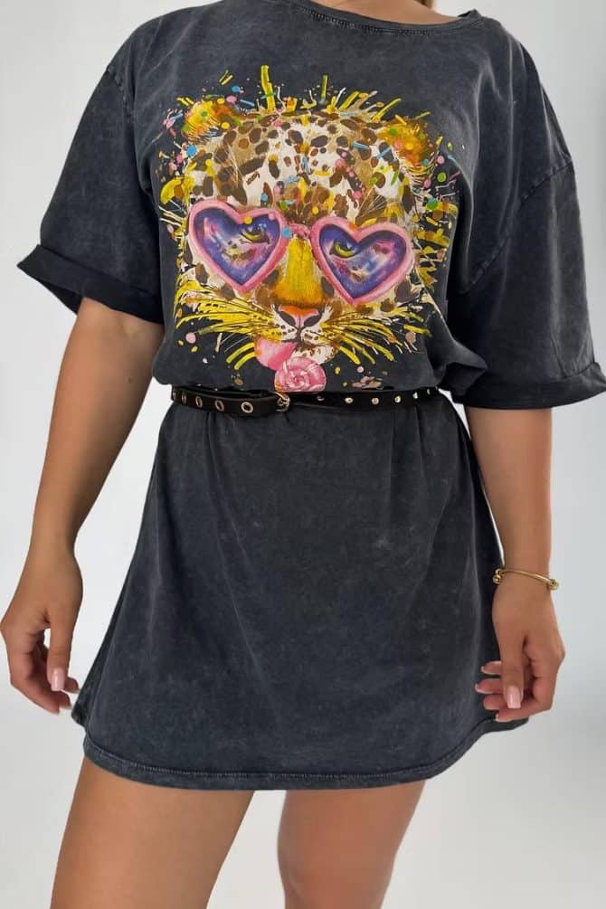 Długi T-shirt - sukienka